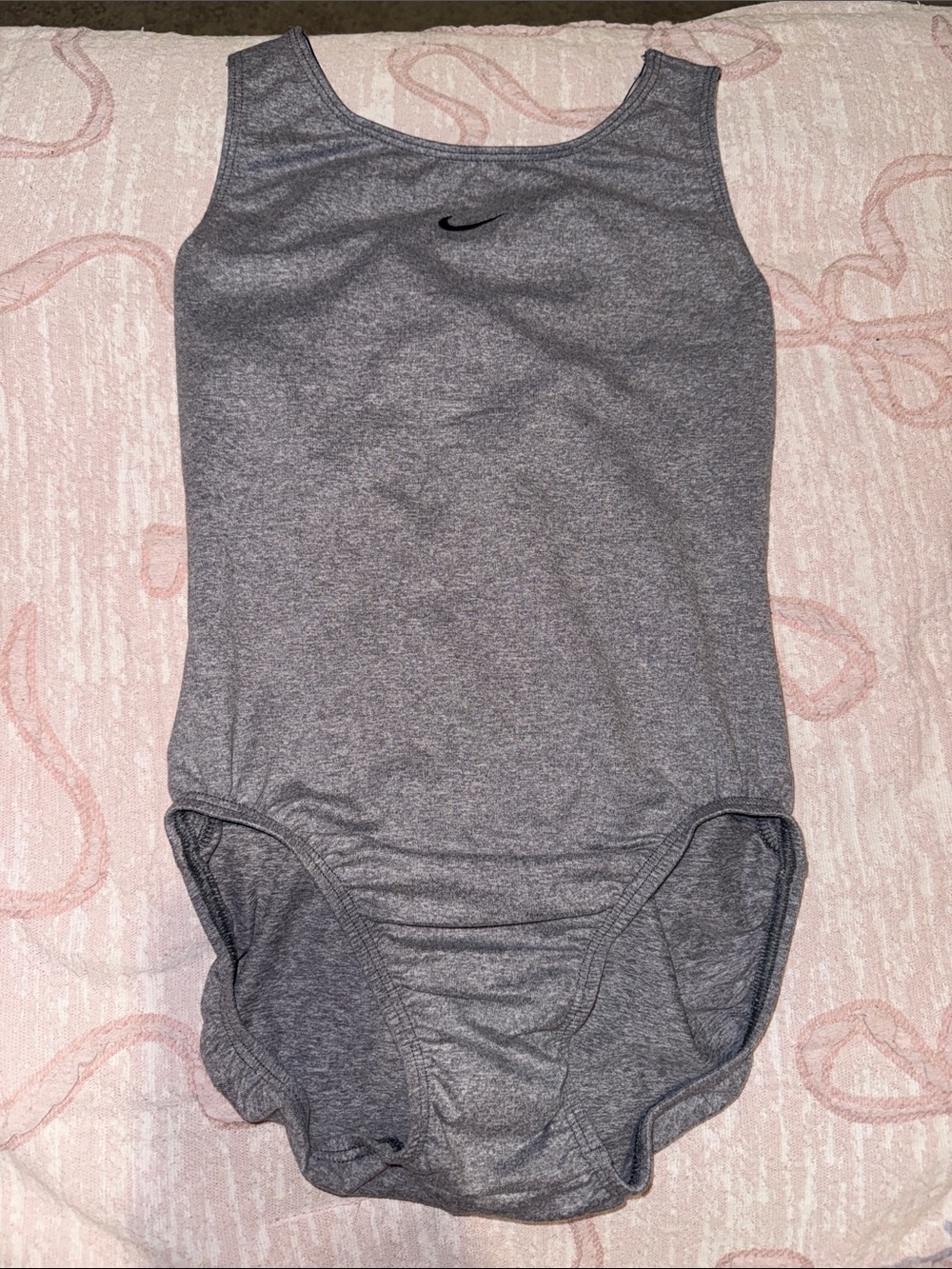 NWOT Nike Women’s Gray strappy back Athletic Leotard